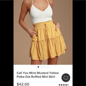 Polka dot ruffle skirt WITH POCKETS!